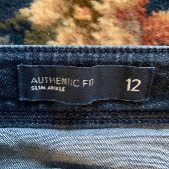 J.jill Denim side stripe authentic fit slim ankle stretch jeans. Pre-loved - Picture 3 of 6